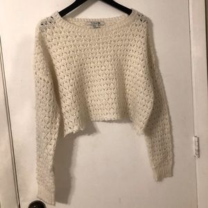 Woman’s cotton knitted crop top sweater
